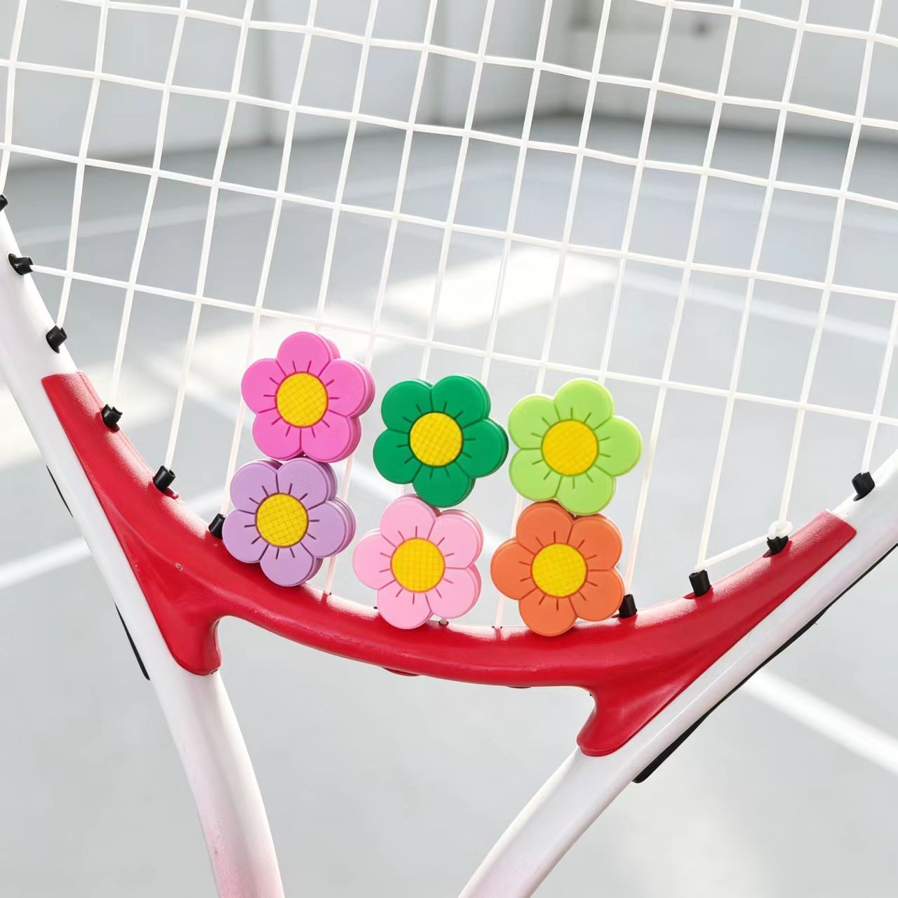 Racket Vibration Dampener - Flower Tennis Vibration Dampener, Cute Silicone