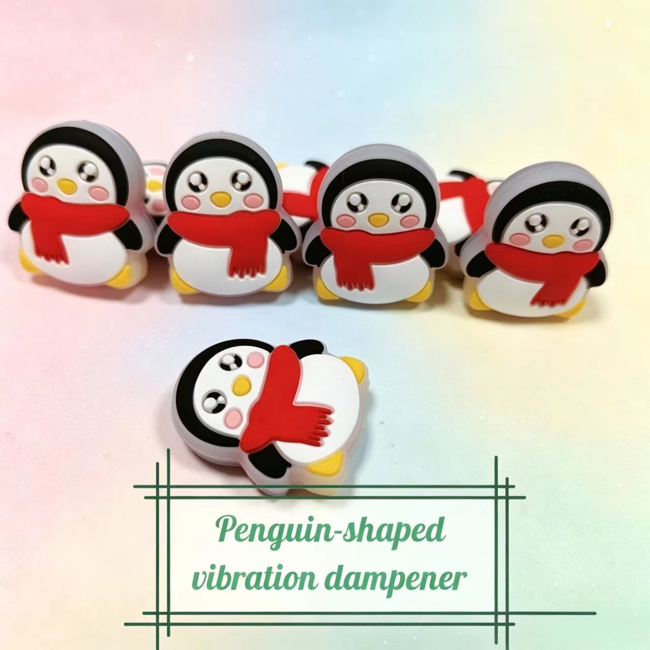 Racket Vibration Dampener - New Penguin-shaped Silicone Vibration Dampener for