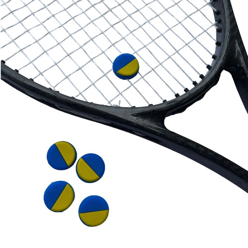 4Pcs/Lot Ukraine Flag Tennis V - Racket Vibration Dampener ulasan dan harga